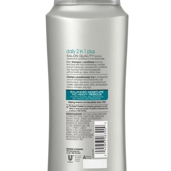 Suave Professionals Daily Plus 2 in 1 Plus Shampoo and Conditioner, 28 OZ *NEW* - Picture 2 of 6